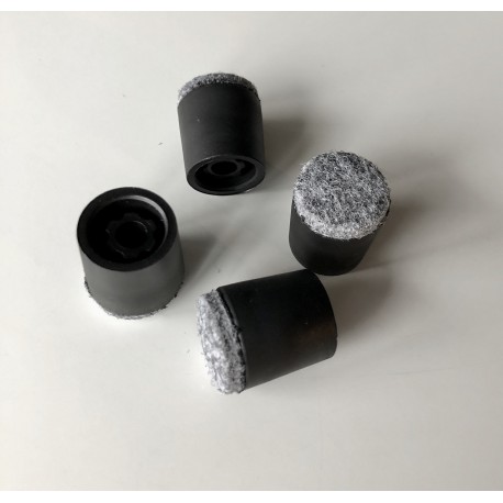 Voetjes zwart harde- zachte vloer per set van 4 stuks
