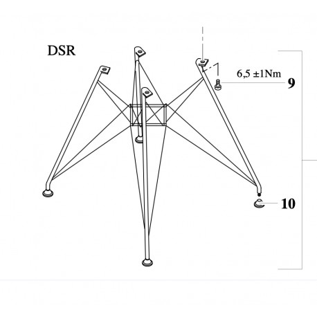 DSR-eiffelbase voor sideshell (zonder armleggers)